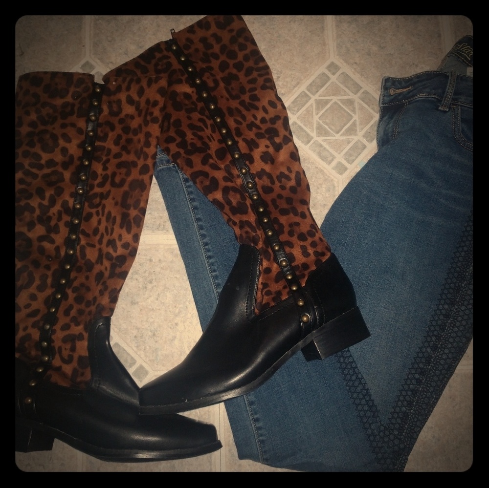 Cheetah leather boots ❤️❤️❤️❤️